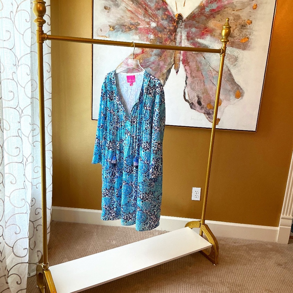 Lilly Pulitzer Blue Beach Dress Size Large